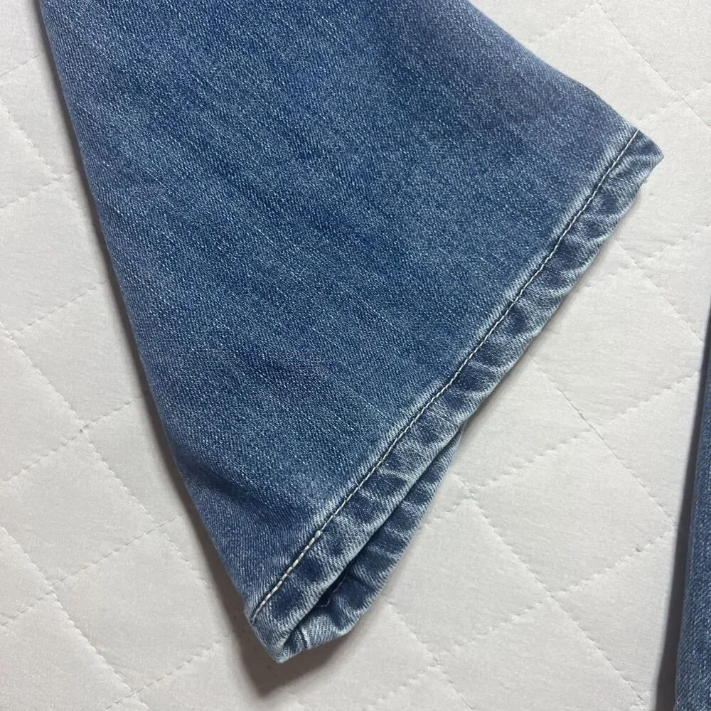 Wrangler Retro Jeans Mens 38x32 Slim Bootcut Stretch Dax Dark Wash Denim